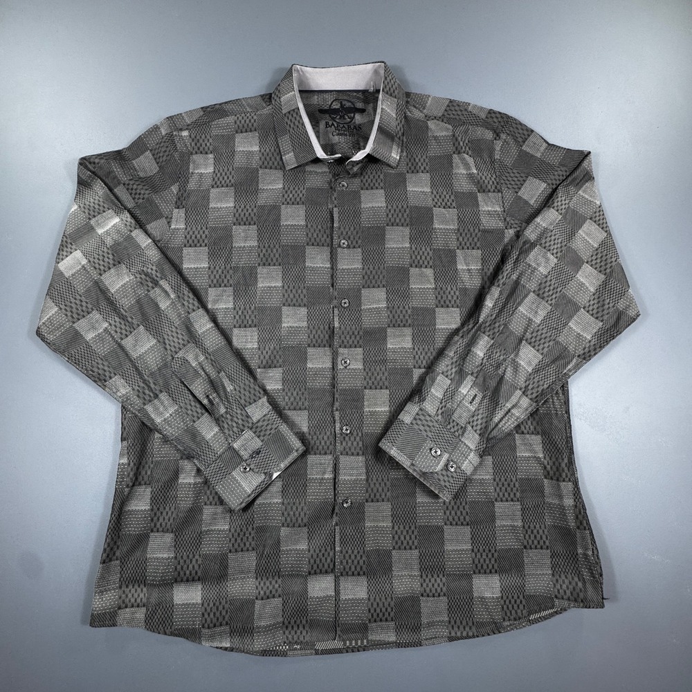 BARABAS Signature Classic Fit Mens 2XL Geometric Long Sleeve Button Up‎ Shirt